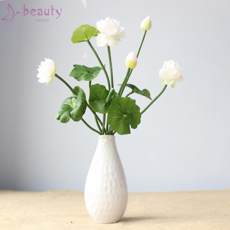 Hoa sen giả bằng lụa trang trí tiệc cưới