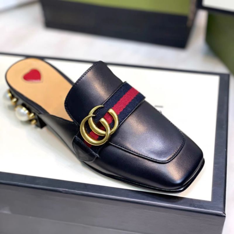 Dép Sục Gót Ngọc 3p Hà Hồ Da Mềm Êm Fullbox Bill Túi Hãng Cao Cấp