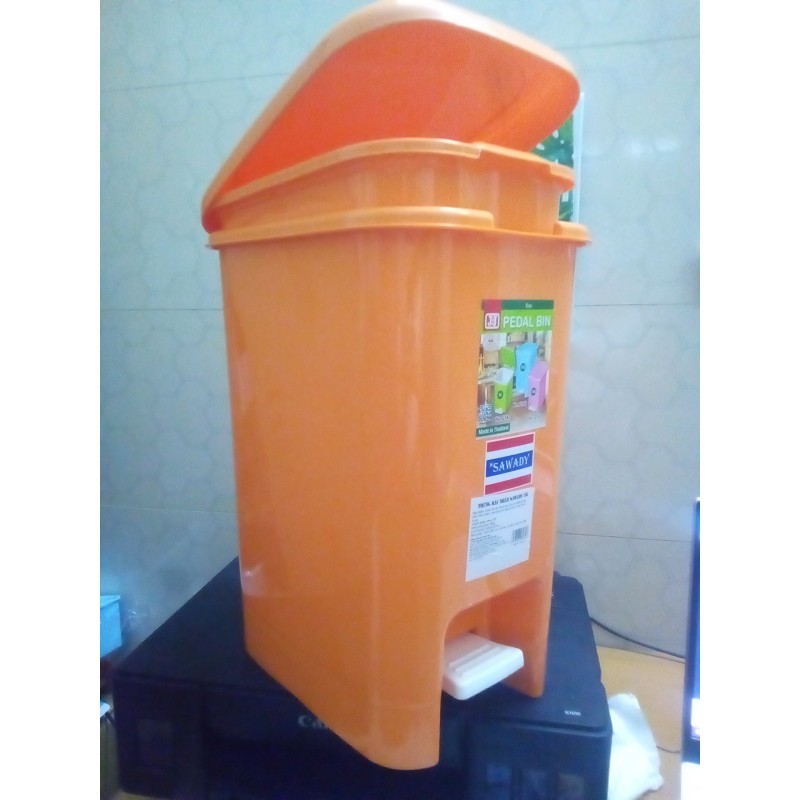 Thùng rác chân đạp cao cấp Sawady tiện dụng 10L và 15 L