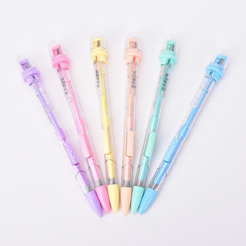 ❤1 Cây Bút Chì Bấm Hình Macaron Dễ Thương 2.0mm Kèm Đồ Chuốt Cho Bé