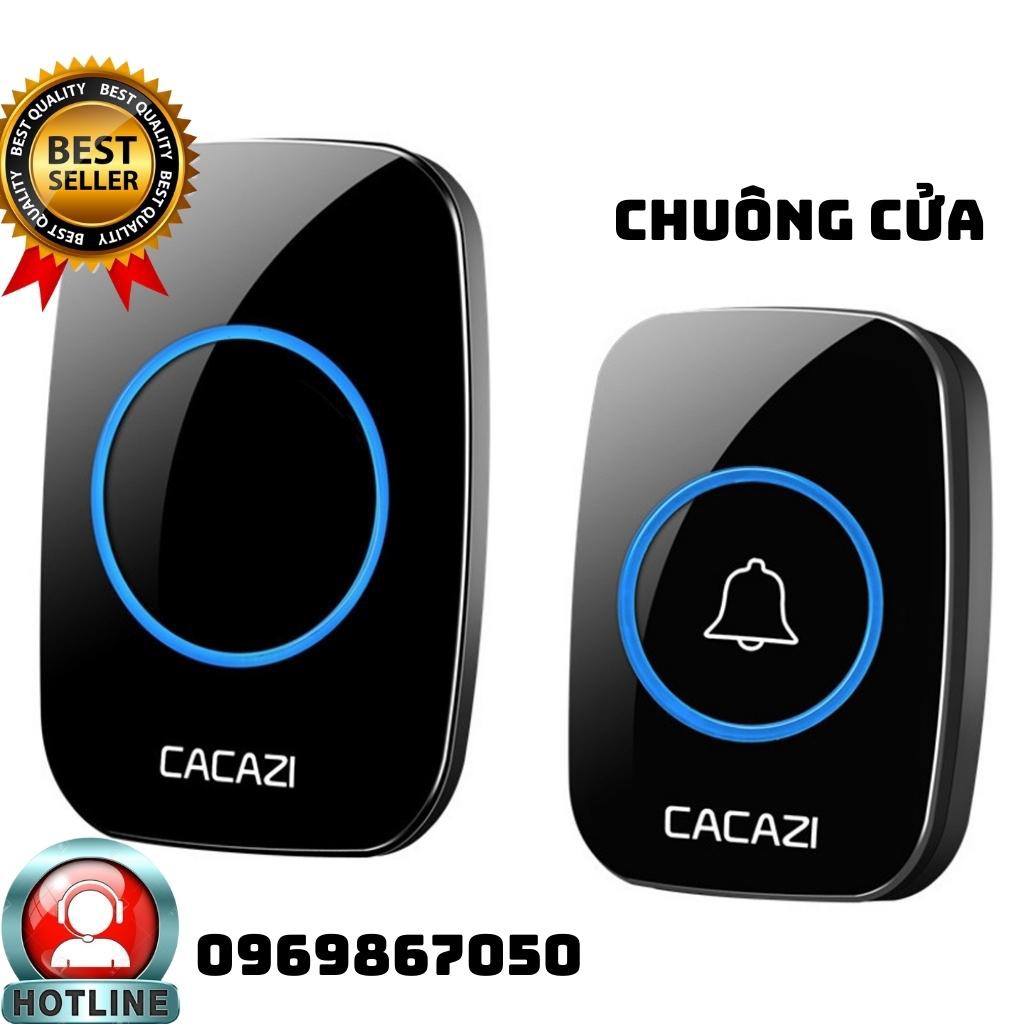 Chuông cửa không dây Cacazi chính hãng, Nút nhấn kèm sẵn pin sang trọng kín nước - HÀNG CAO CẤP