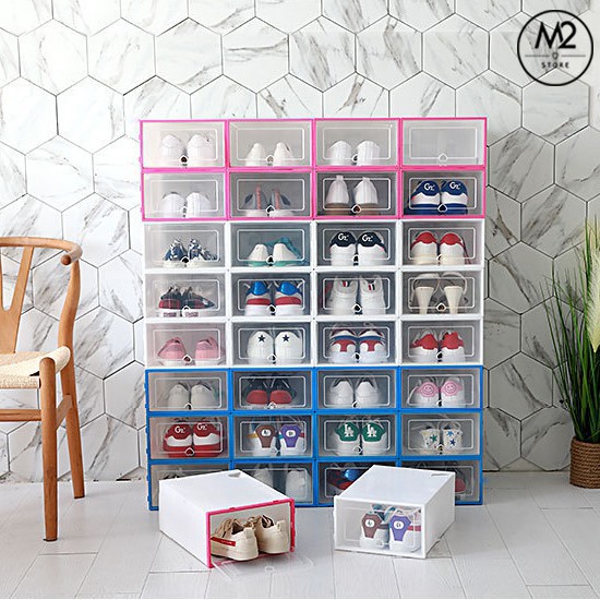 Hộp Đựng Giày Dép Nắp Nhựa Cứng Trong Suốt, Size lớn Chịu Lực 4kg HDG01 | BigBuy360 - bigbuy360.vn