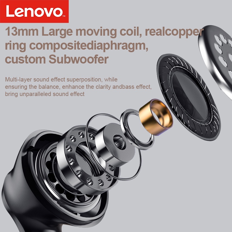 Lenovo X15 Pro Tai nghe bluetooth không dây TWS kèm micro Điều khiển kép giảm tiếng ồn trong 6 giờ