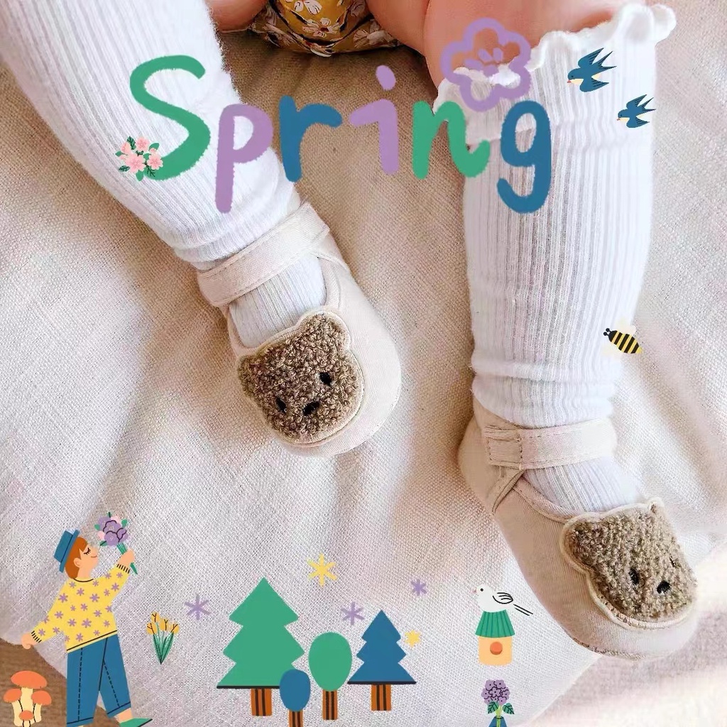 Giày Cotton Đế Mềm Chống Trượt Thời Trang Xuân Thu Cho Trẻ Em