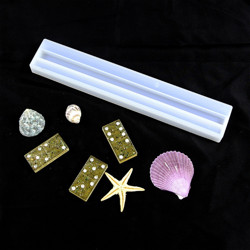 1 Bộ Khuôn Silicone Làm Trang Sức Domino Bằng Nhựa Epoxy