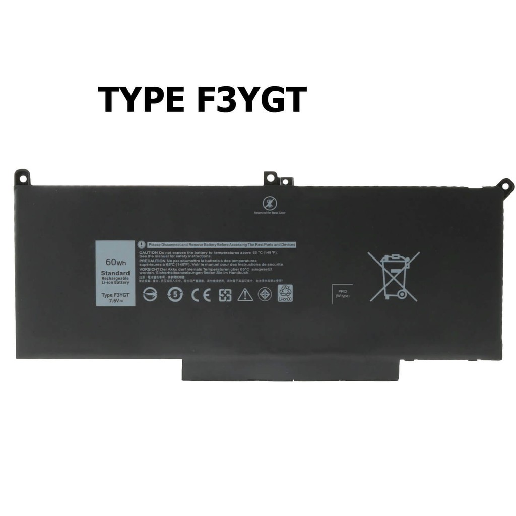 Pin Laptop Dell Latitude E7280 7380 7480 E7290 7390 7490 (Type F3YGT - 60WH, DJ1J0 - 42WH)