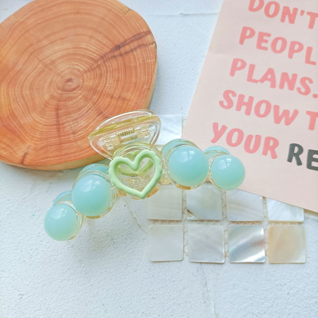 Kẹp Tóc Nhựa Resin Màu Sắc Ngọt Ngào Phong Cách Hàn Quốc Cổ Điển Cho Nữ