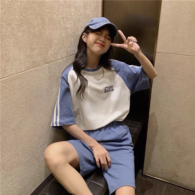 Bộ Thể Thao 3 sọc ⚡ 𝐂𝐨́ 𝐕𝐢𝐝𝐞𝐨 + 𝐀̉𝐧𝐡 𝐓𝐡𝐚̣̂𝐭 ⚡ Bộ Thể Thao Unisex chất cotton chữ thêu tay cổ tròn thoáng mát