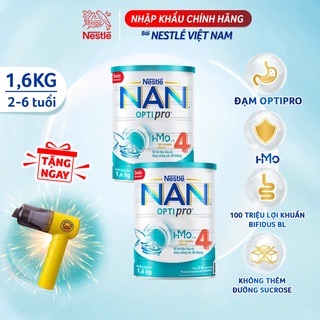 Tặng 1 Máy hút bụi cầm tay  Combo 2 Lon Sữa Bột Nestle NAN Optipro 4 1.6kg