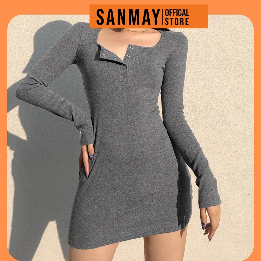 Đầm Body Tay Dài SANJOLI Váy Ôm Sexy Nữ Thiết Kế Đi Dự Tiệc Cưới Đẹp VD053 | BigBuy360 - bigbuy360.vn