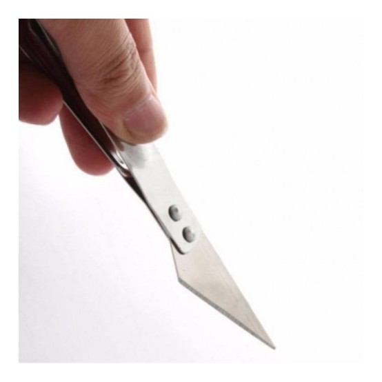 Dụng cụ làm lông 2 đầu ( 1 dao - 1 nhíp )