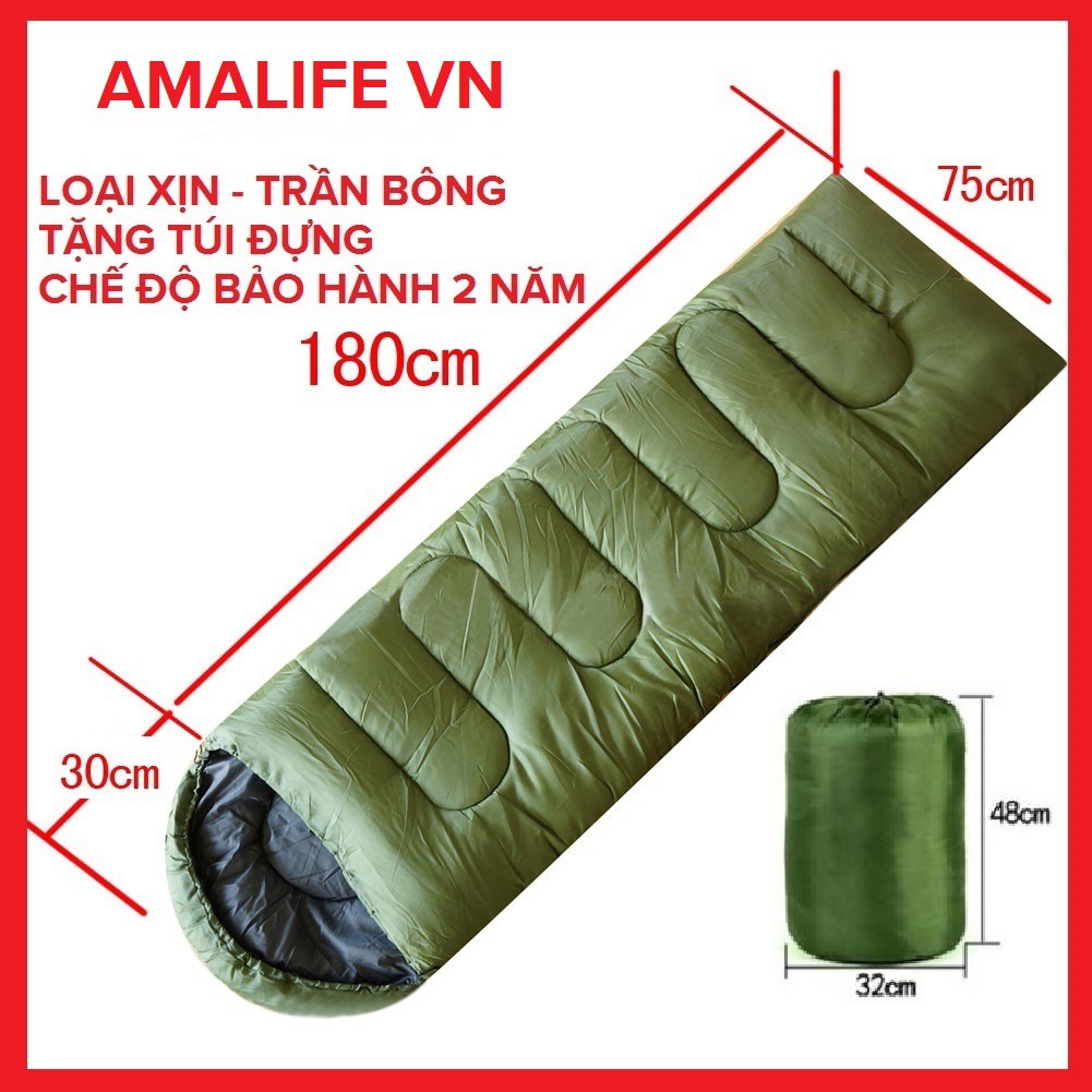 [CHÍNH HÃNG - FREESHIP] Túi Ngủ Văn Phòng Du Lịch Cao Cấp Tiện Dụng, Loại Tốt Nhồi Bông Chính Hãng Amalife