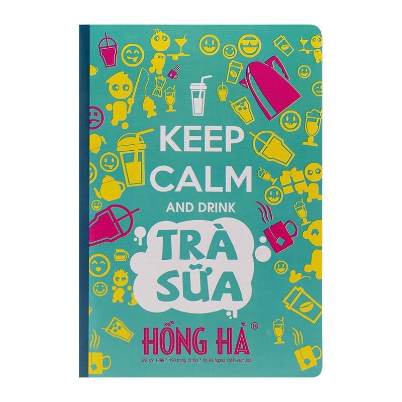 Vở kẻ ngang 120 trang Keep Calm Trà sữa- Hồng hà (1399)