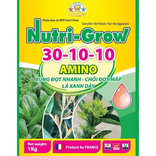 Phân bón nutri grow 30-10-10 hộp 1kg - nhập khẩu từ pháp