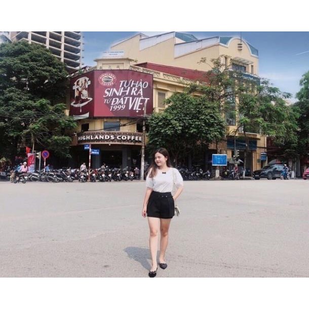 Quần short nữ belt cá tính