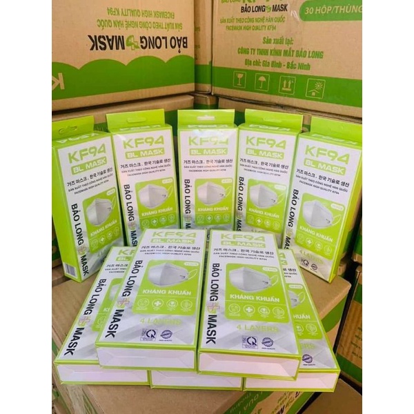 Khẩu trang 4D KF94 Bảo Long dạng hộp( hộp 10 cái)