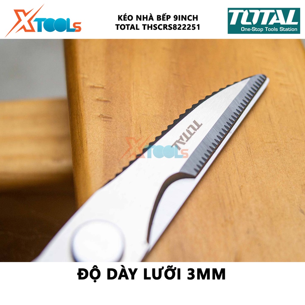 Kéo nhà bếp total THSCRS822251 | dụng cụ cắt dùng thép không gỉ, kích thước 178mm (7&quot;), công dụng như cắt, khui, bẻ [C