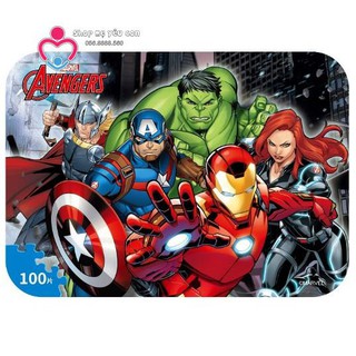 Puzzle ghép hình BIỆT ĐỘI SIÊU ANH HÙNG Avenger 100 MẢNH hộp cao câp dập nổi