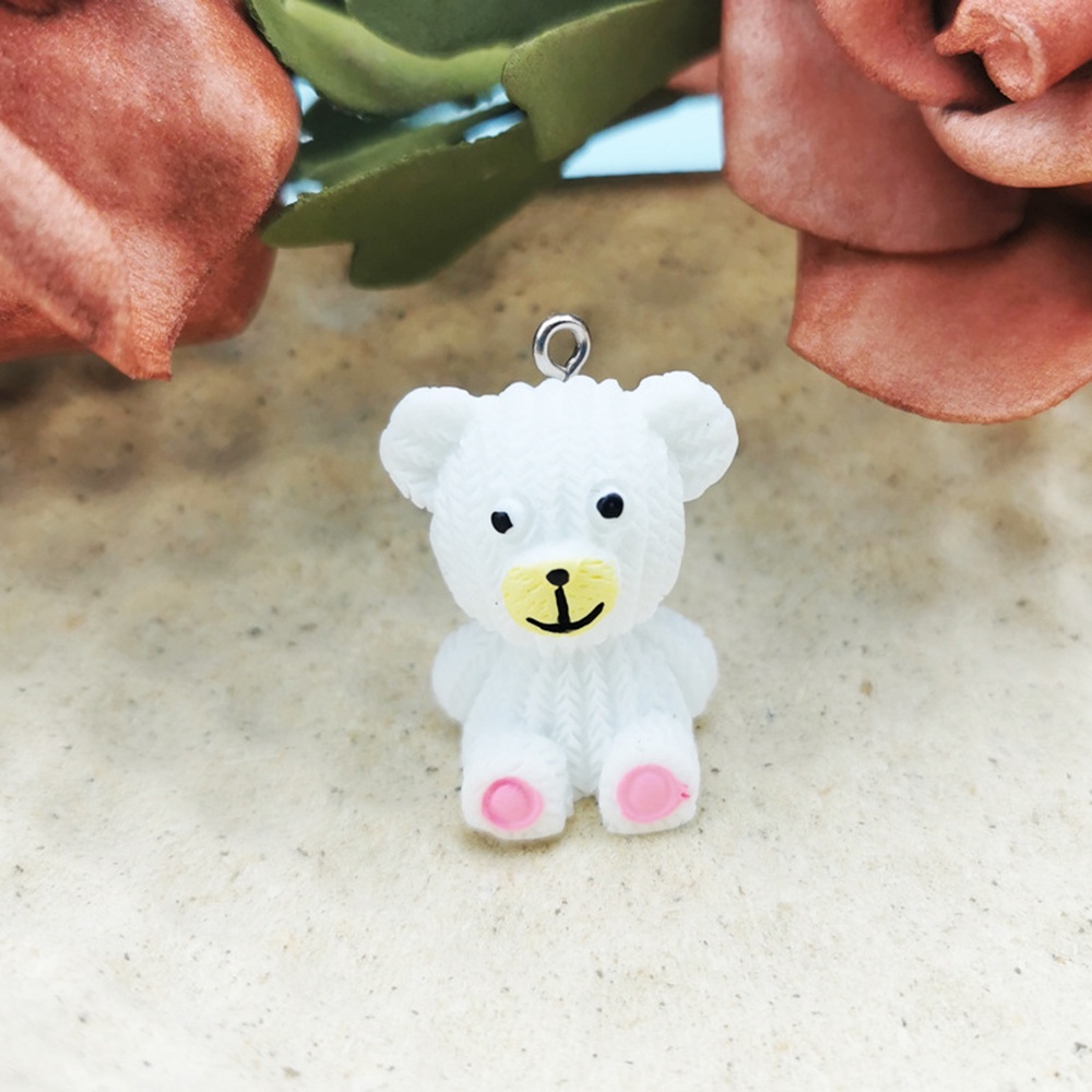 Phụ kiện trang sức nhựa resin ba chiều hình gấu nhỏ dễ thương DIY