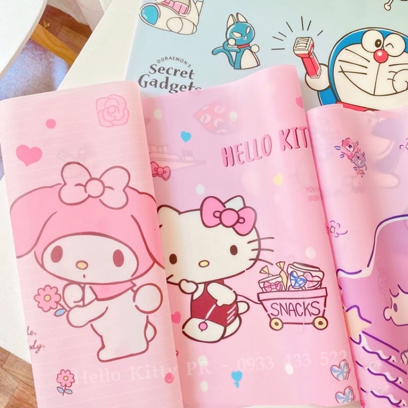 Tấm lót trải bàn ăn chống thấm nước Hello Kitty - Doremon Doraemon