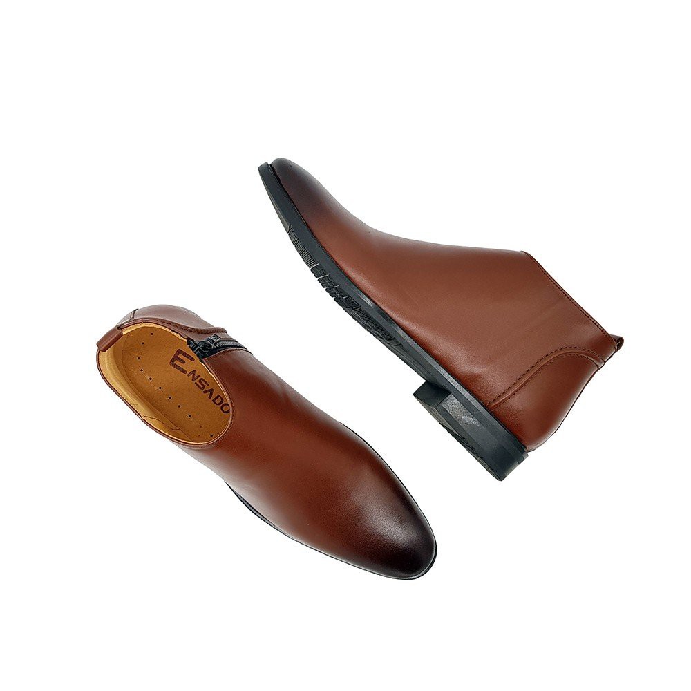 Giày Cổ Lửng Nam Giày Chelsea Boot Nam Da Bò Thật Ensado CL0816 (Nâu) | BigBuy360 - bigbuy360.vn