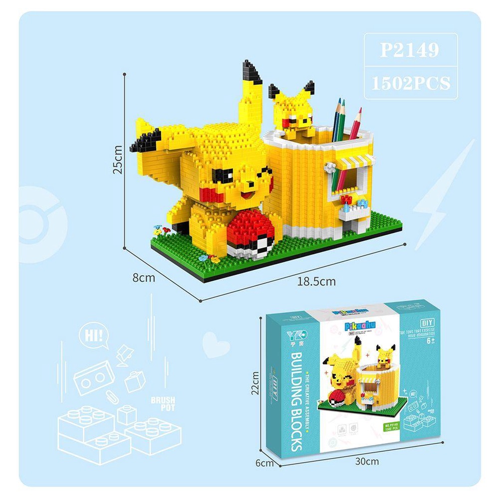 CHOOKEY Hộp Đựng Bút Mini Hình Pokemon Dễ Thương Xinh Xắn