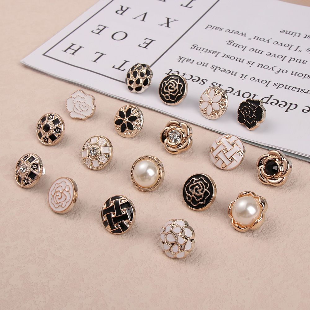 Set 6 nút áo khoác không đường may có thể tháo rời thời trang tùy chọn kiểu dáng