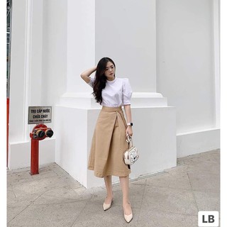 SET SƠ MI TRẮNG+CHÂN VÁY VẠT CHÉO BE
