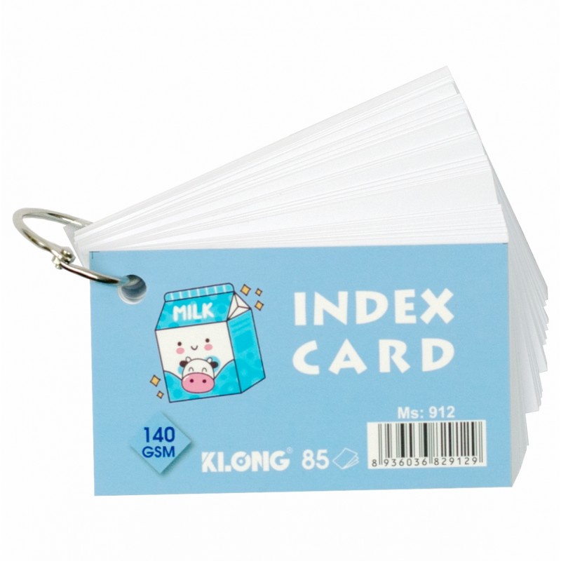 Tập thẻ Index Card KLONG A7- 85 tờ 140/92; MS: 912
