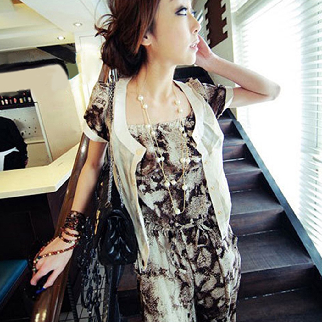 Dây chuyền thời trang dáng dài đính ngọc trai giả đẹp mắt