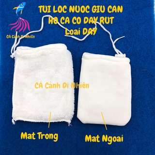 Túi lọc nước giữ cặn hồ cá loại DÀY có dây rút bằng vải bông
