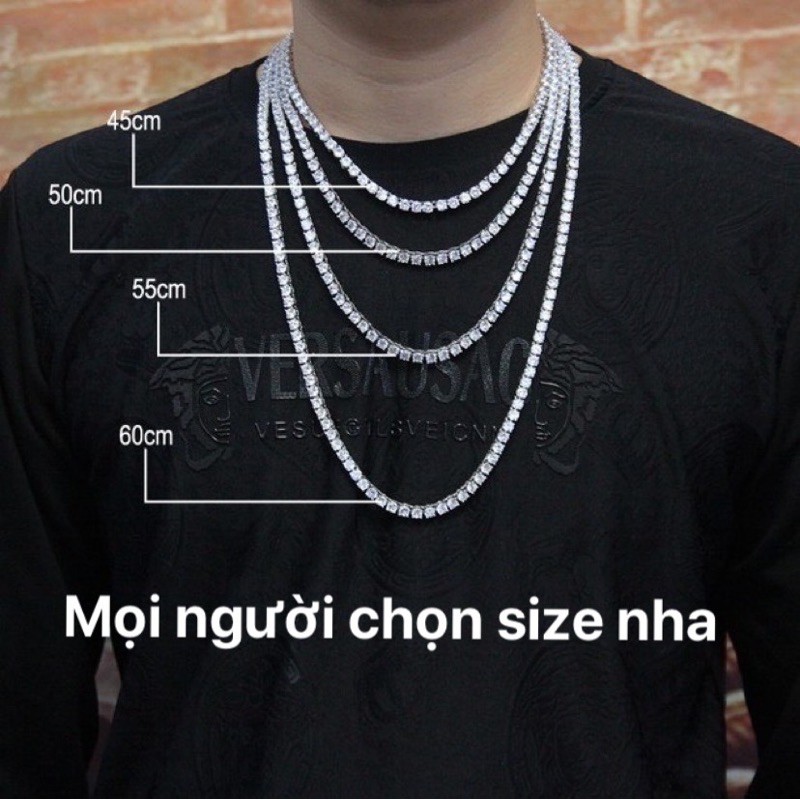 DÂY CHUYỀN HIPHOP ROPE CHAIN THÉP KHÔNG GỈ UNISEX CỰC BỀN BỈ  3MM BY MAMA KING