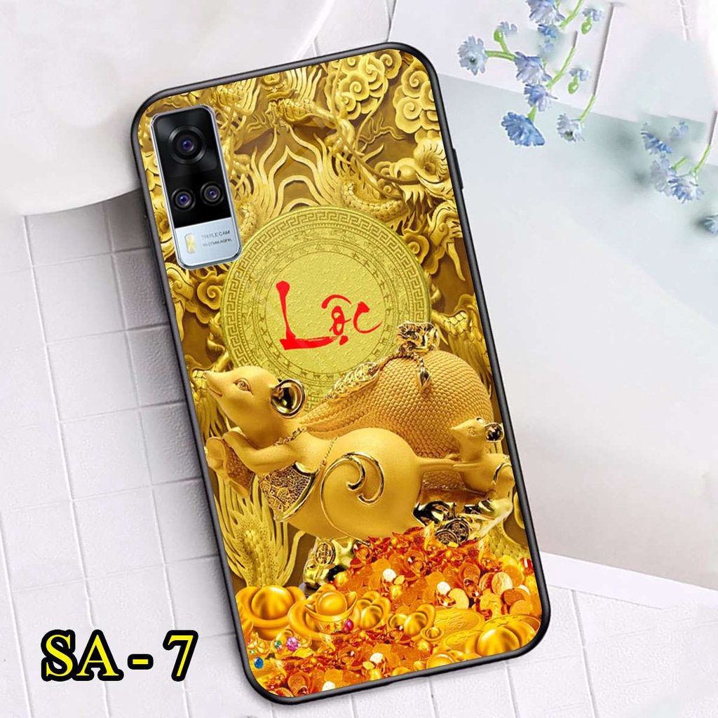 Ốp Lưng Vivo Y51 2020 - Vivo Y52s mặt lưng kính cường lực in hình 12 con giáp sắc nét, chống trầy tốt