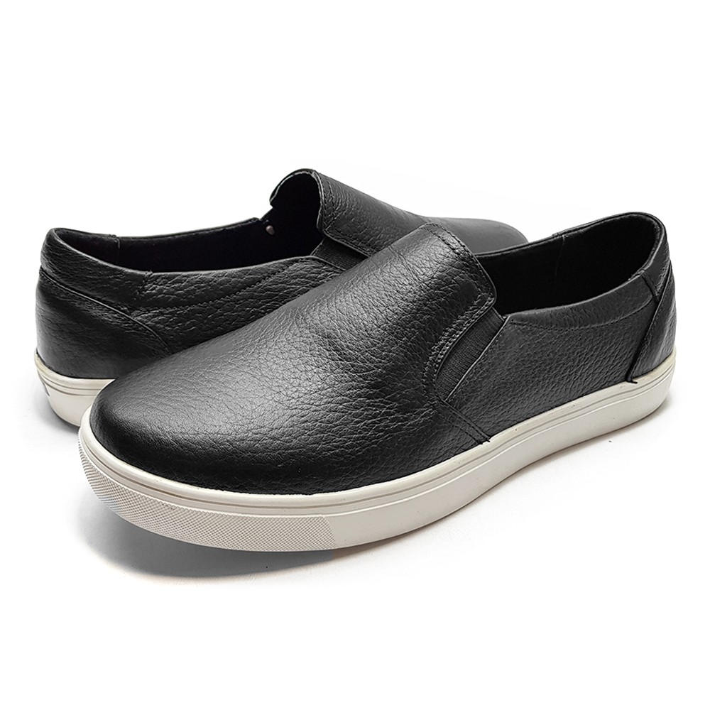 Giày Slip On Nam Da Bò Thật Nguyên Miếng Siêu Mềm VNXK SL13