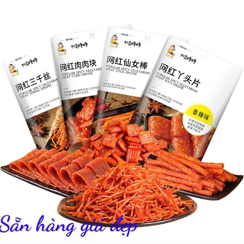 Tổng hợp thanh cay que cay Hồ Nam gói to 70g - đồ ăn vặt siêu ngon