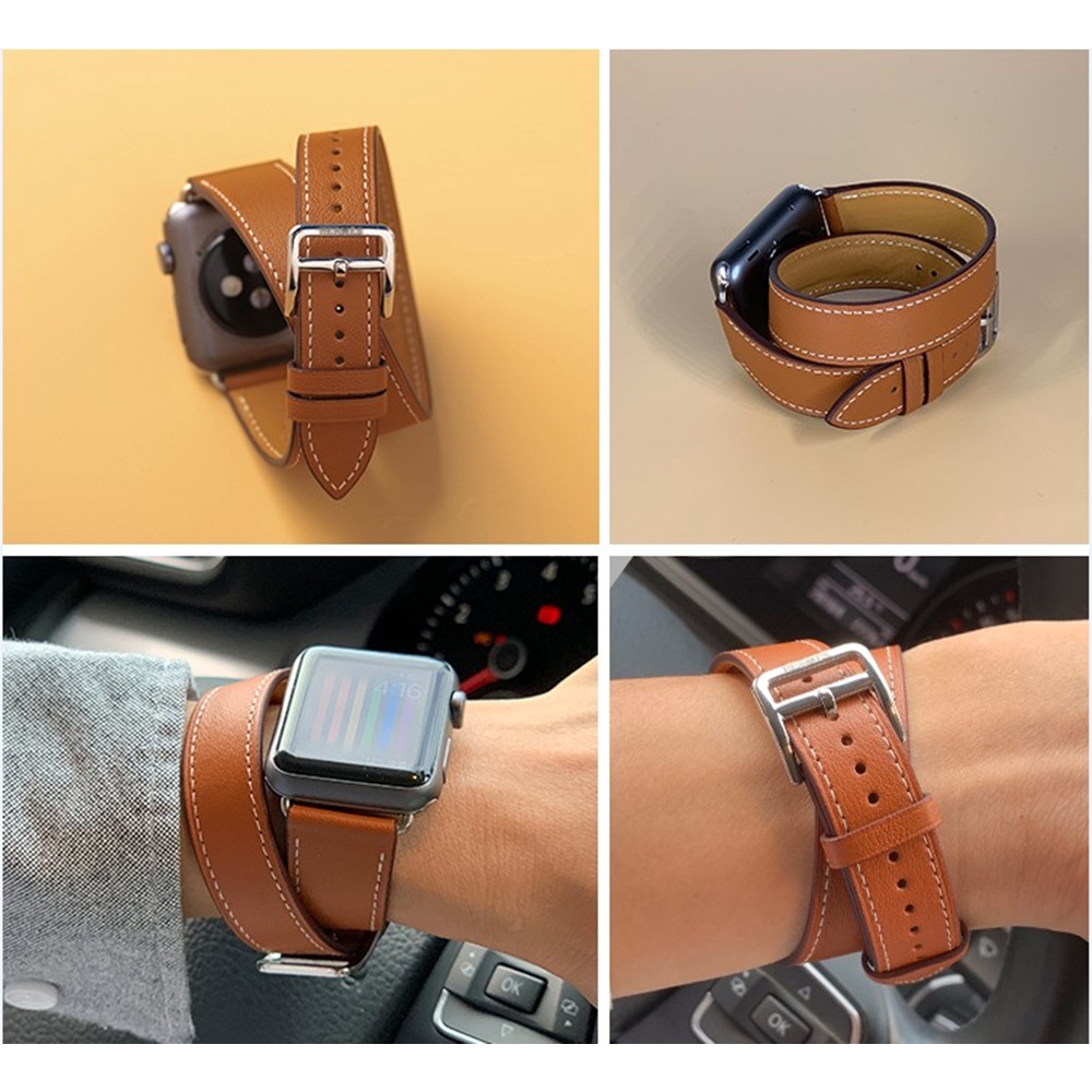 【Apple Watch Strap】Dây đeo da thay thế cho đồng hồ thông minh Apple watch series 7 6 se 5 4 3 2 1 42mm 38mm