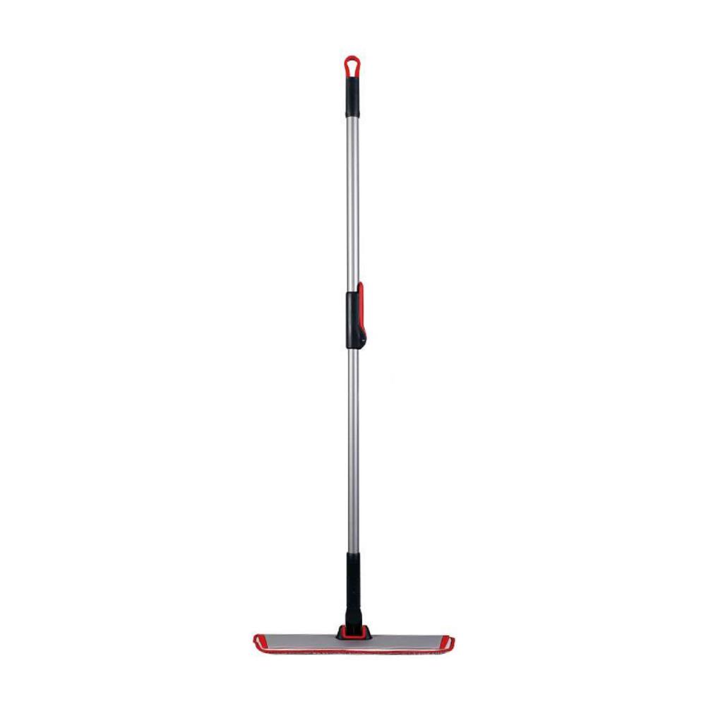 HomeBase ME LIVING Chổi quét nhà phẳng 360 độ bằng Microfiber 35inch ZURE W90xH133xD11cm màu xám/đỏ