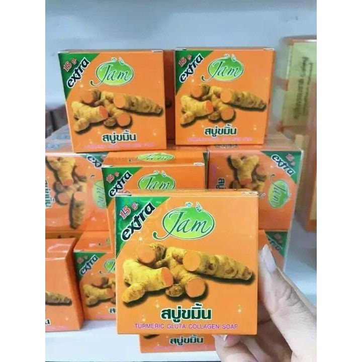 Xà bông nghệ giảm mụn trắng da ] Thái Lan