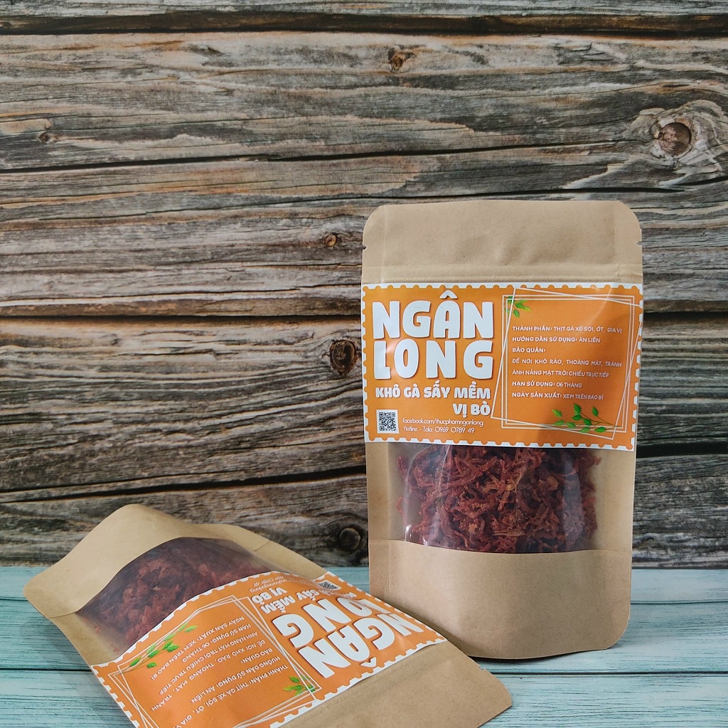 Khô Gà sấy mềm vị khô Bò Ngân Long - Thơm ngon Dinh dưỡng - 100g | 250g