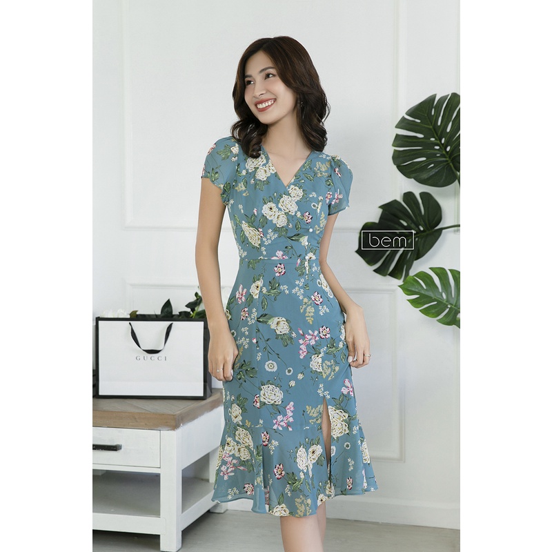 DR159- Đầm đuôi cá có xẻ chân Bem