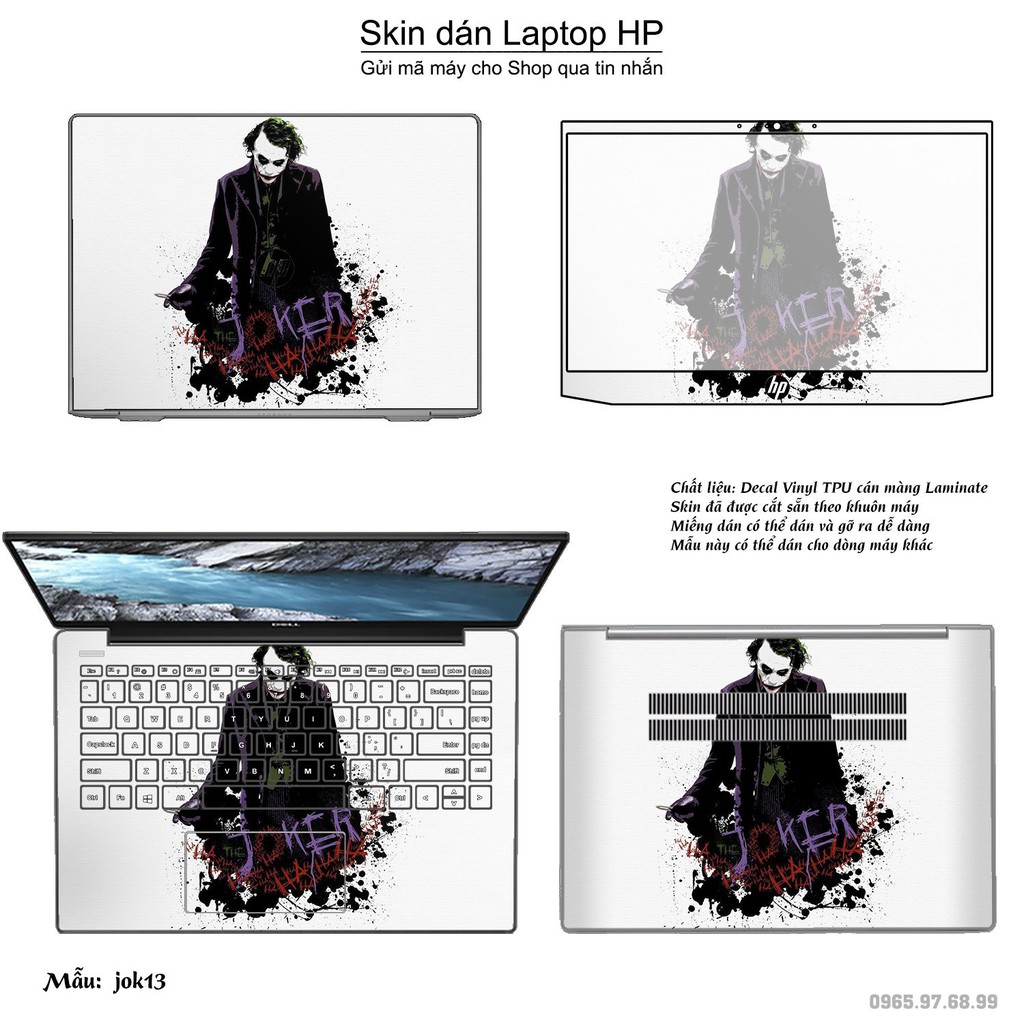 Skin dán Laptop HP in hình Joker _nhiều mẫu 2 (inbox mã máy cho Shop)