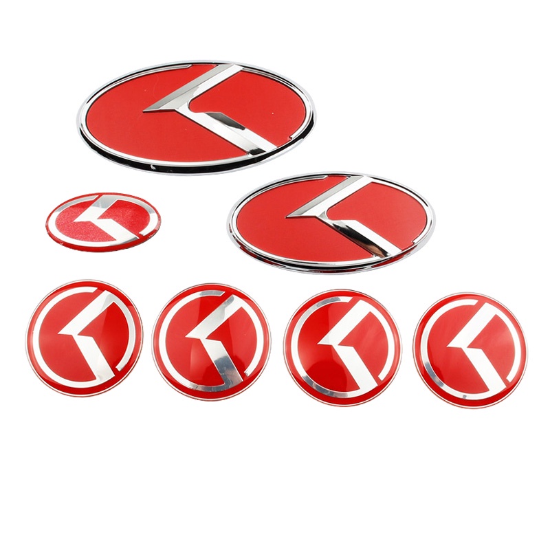 7 ❤ Set 7 Nhãn Dán Logo Chữ K Trang Trí Bánh Xe Hơi Kia K5 K3 K2 K4 Solandto