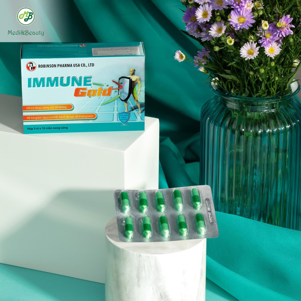 Viên uống Tăng sức đề kháng, Tỏi đen - Immune Gold - Medi&Beauty -  Hộp 30 viên | BigBuy360 - bigbuy360.vn
