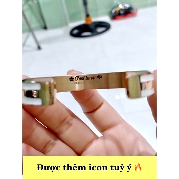 Vòng tay Cuff Ver 2 Khắc Tên - Tặng kèm khắc icon miễn phí