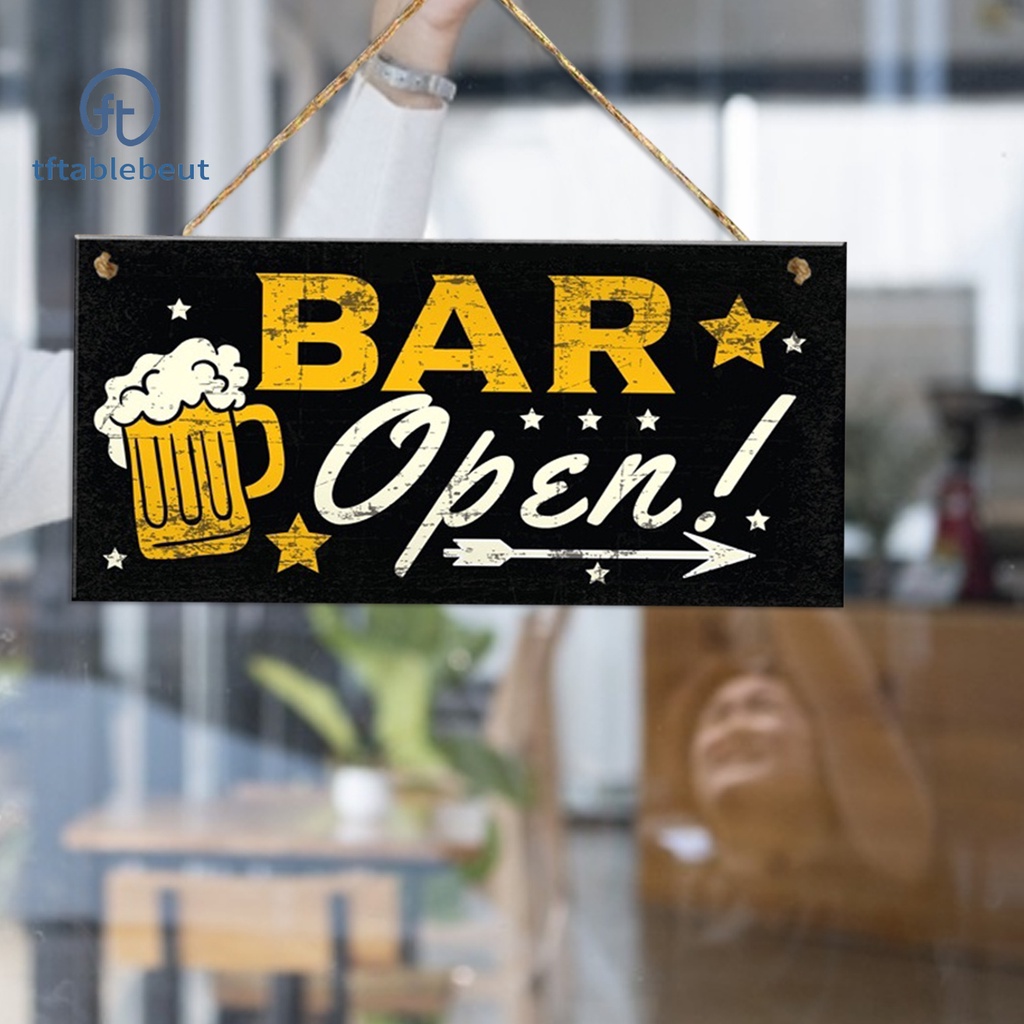 Bảng Gỗ In Họa Tiết Bia Dùng Trang Trí Quán Bar / Drunkery