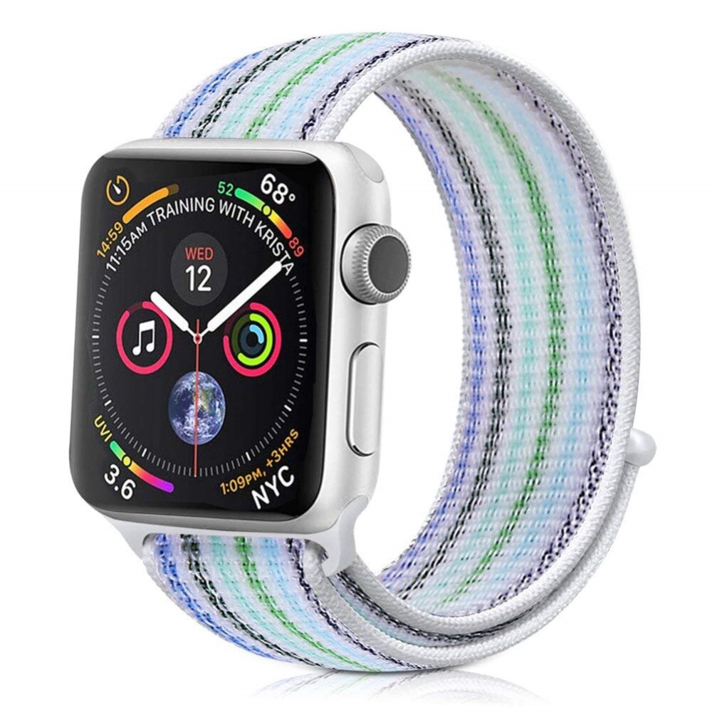 For Apple Watch Strap 6 SE 5 4 3 iwatch Strap 42mm 38mm 44mm / 40mm Correa Pulseira Nylon Sport Loop Wristband Strap