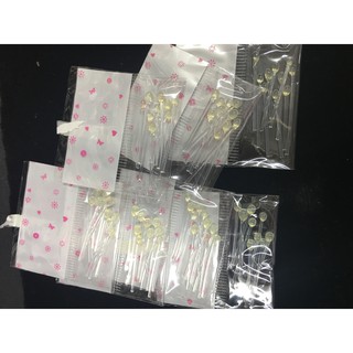 Khuyên trong suốt giữ lỗ 1 đầu bi/ khuyên giữ lỗ