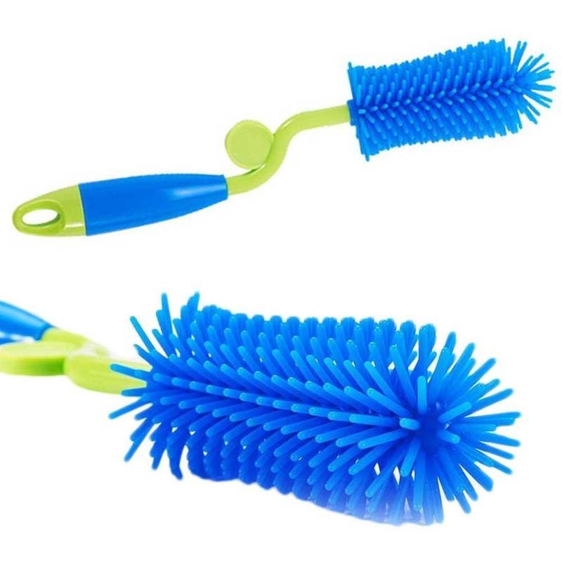 Bottle Silicone Baby Brush Cleaning Bottle 360° Brush