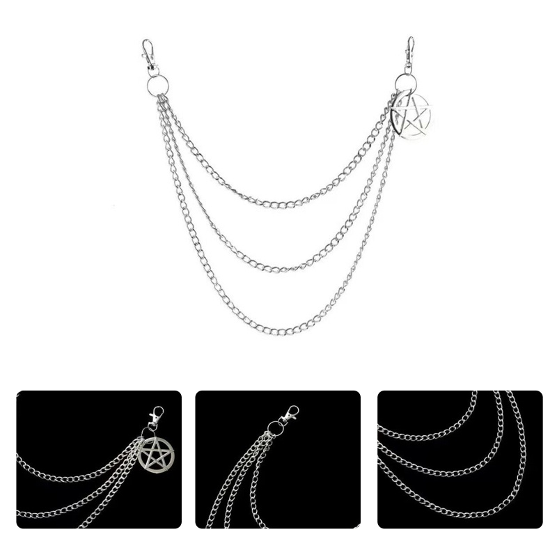 Dây Xích Đeo Hông Nhiều Lớp Phong Cách Punk Hip Hop Cá Tính