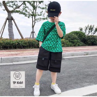 [ Size đại 17-27kg] Set bộ áo áo BatMan - Quần Bò Rách Túi Hộp